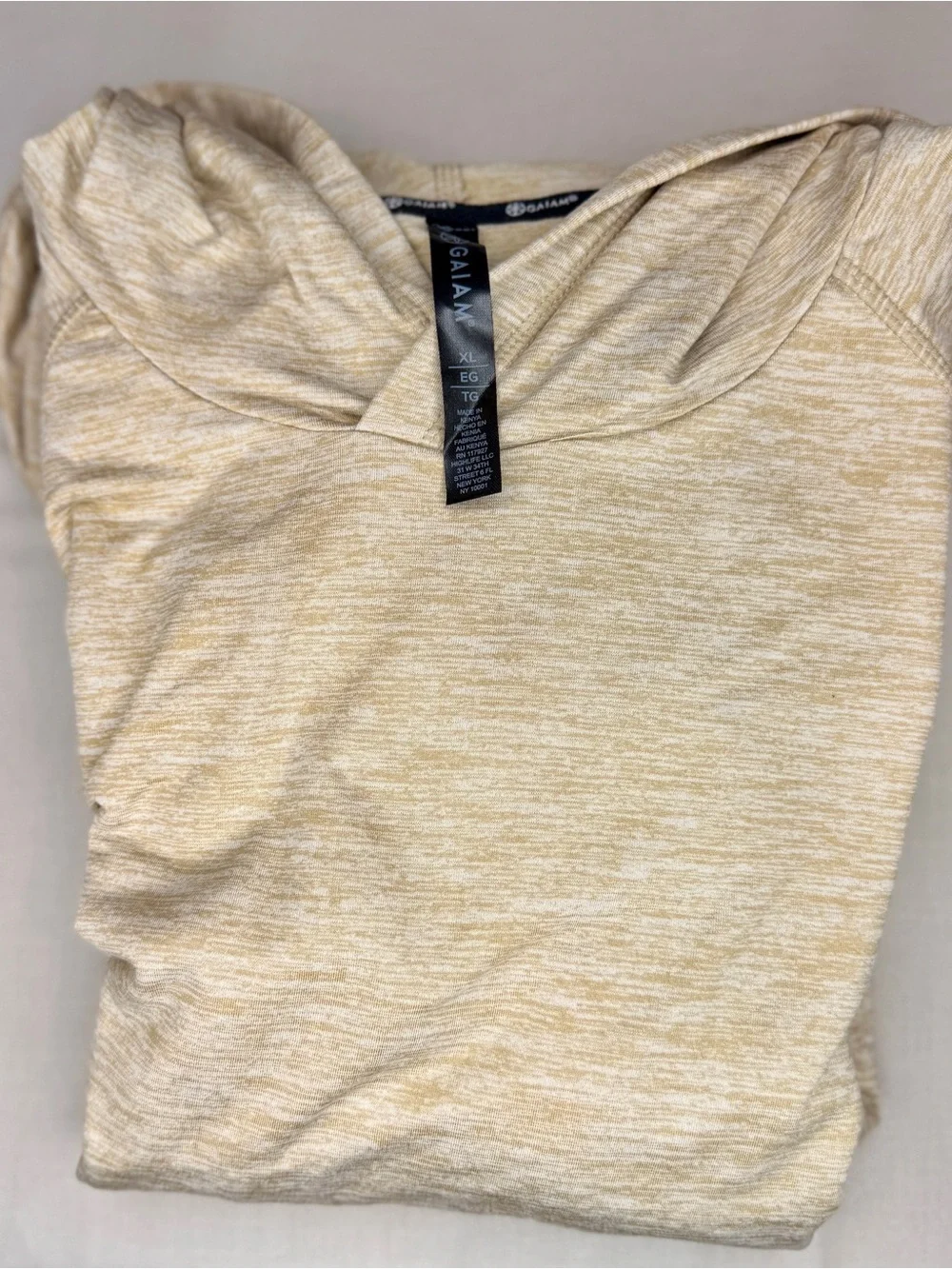 GAIAM Men’s Heathered Cream Zip-Up Hoodie